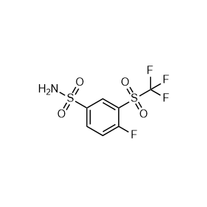 4-Fluoro-3-((trifluoromethyl)sulfonyl)benzenesulfonamide