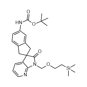 tert-Butyl 2'-oxo-1'-((2-(trimethylsilyl)ethoxy)methyl)-1,1',2',3-tetrahydrospiro[indene-2,3'-pyrrolo[2,3-b]pyridine]-5-ylcarbamate
