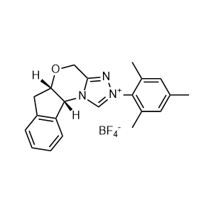 (5aS,10bR)-2-Mesityl-5a,10b-dihydro-4H,6H-indeno[2,1-b][1,2,4]triazolo[4,3-d][1,4]oxazin-2-ium tetrafluoroborate