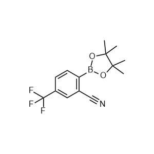 2-(4,4,5,5-Tetramethyl-1,3,2-dioxaborolan-2-yl)-5-(trifluoromethyl)benzonitrile