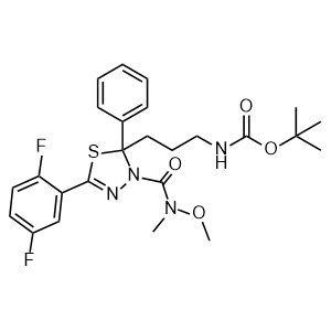tert-Butyl (3-(5-(2,5-difluorophenyl)-3-(methoxy(methyl)carbamoyl)-2-phenyl-2,3-dihydro-1,3,4-thiadiazol-2-yl)propyl)carbamate