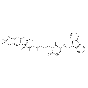 N2-(((9H-fluoren-9-yl)methoxy)carbonyl)-N<font face="Symbol">w</font>'-methyl-N<font face="Symbol">w</font>-((2,2,4,6,7-pentamethyl-2,3-dihydrobenzofuran-5-yl)sulfonyl)-L-arginine