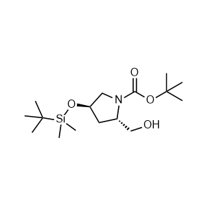 tert-butyl (2S,4R)-4-((tert-butyldimethylsilyl)oxy)-2-(hydroxymethyl)pyrrolidine-1-carboxylate