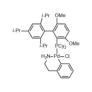 Dicyclohexyl(2',4',6'-triisopropyl-3,6-dimethoxy-[1,1'-biphenyl]-2-yl)phosphine-(2-(2-aminoethyl)phenyl)palladium(II) chloride