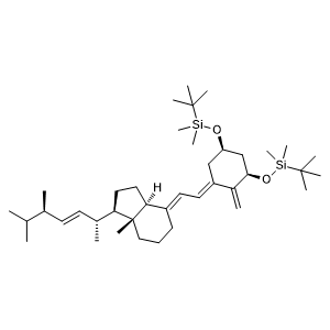 ((1R,3R,E)-5-((E)-2-((1R,3aS,7aR)-1-((2R,5R,E)-5,6-dimethylhept-3-en-2-yl)-7a-methyldihydro-1H-inden-4(2H,5H,6H,7H,7aH)-ylidene)ethylidene)-4-methylenecyclohexane-1,3-diyl)bis(oxy)bis(tert-butyldimethylsilane)