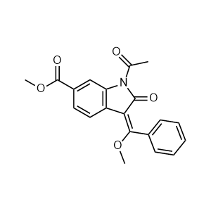 Methyl (3E)-1-acetyl-3-[methoxy(phenyl)methylidene]-2-oxo-2,3-dihydro-1H-indole-6-carboxylate