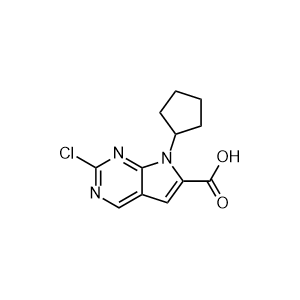 2-Chloro-7-cyclopentyl-7H-pyrrolo[2,3-d]pyrimidine-6-carboxylic acid