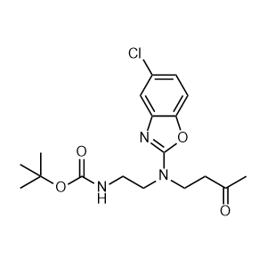 tert-Butyl 2-((5-chlorobenzo[d]oxazol-2-yl)(3-oxobutyl)amino)ethylcarbamate