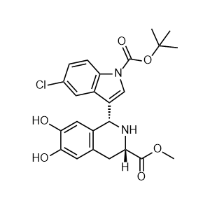 methyl (1R,3S)-1-(1-(tert-butoxycarbonyl)-5-chloro-1H-indol-3-yl)-6,7-dihydroxy-1,2,3,4-tetrahydroisoquinoline-3-carboxylate