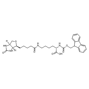 N2-(((9H-fluoren-9-yl)methoxy)carbonyl)-N6-(5-((3aS,4S,6aR)-2-oxohexahydro-1H-thieno[3,4-d]imidazol-4-yl)pentanoyl)-L-lysine