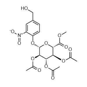 (2S,3R,4S,5S,6S)-2-(4-(Hydroxymethyl)-2-nitrophenoxy)-6-(methoxycarbonyl)tetrahydro-2H-pyran-3,4,5-triyl triacetate