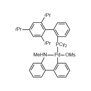 Methanesulfonato(2-dicyclohexylphosphino-2',4',6'-tri-i-propyl-1,1'-biphenyl)(2'-methylamino-1,1'-biphenyl-2-yl)palladium(II)