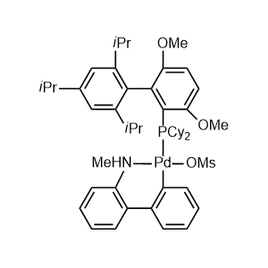 Methanesulfonato(2-dicyclohexylphosphino-3,6-dimethoxy-2',4',6'-tri-i-propyl-1,1'-biphenyl)(2'-methylamino-1,1'-biphenyl-2-yl)palladium(II)