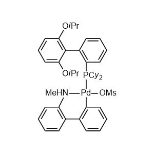 Methanesulfonato(2-dicyclohexylphosphino-2',6'-di-i-propoxy-1,1'-biphenyl)(2'-methylamino-1,1'-biphenyl-2-yl)palladium(II)
