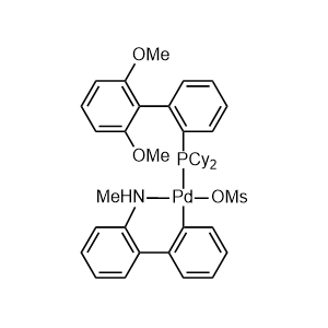 Methanesulfonato(2-dicyclohexylphosphino-2',6'-dimethoxy-1,1'-biphenyl)(2'-methylamino-1,1'-biphenyl-2-yl)palladium(II)