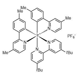 4,4'-Bis(t-butyl-2,2'-bipyridine]bis[5-methyl-2-(4-methyl-2-pyridinyl-kN)phenyl-kC]iridium hexafluorophosphate