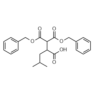 2-(1,3-Bis(benzyloxy)-1,3-dioxopropan-2-yl)-4-methylpentanoic acid