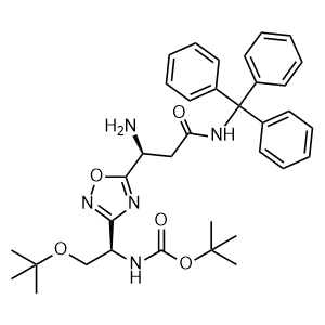 tert-Butyl ((R)-1-(5-((S)-1-amino-3-oxo-3-(tritylamino)propyl)-1,2,4-oxadiazol-3-yl)-2-(tert-butoxy)ethyl)carbamate