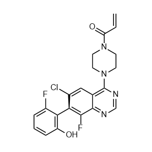 1-[4-[(7S)-6-Chloro-8-fluoro-7-(2-fluoro-6-hydroxyphenyl)-4-quinazolinyl]-1-piperazinyl]-2-propen-1-one