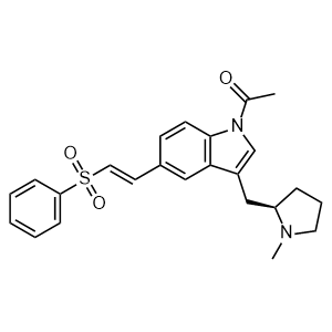 1-[3-[[(2R)-1-Methyl-2-pyrrolidinyl]methyl]-5-[(1E)-2-(phenylsulfonyl)ethenyl]-1H-indol-1-yl]ethanone