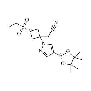 2-[1-(Ethanesulfonyl)-3-[4-(4,4,5,5-tetramethyl-1,3,2-dioxaborolan-2-yl)-1H-pyrazol-1-yl]azetidin-3-yl]acetonitrile