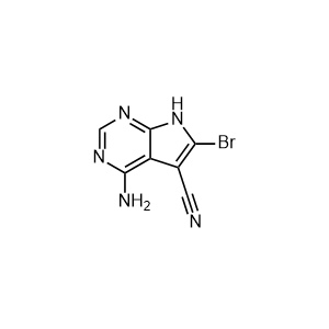 4-Amino-6-bromo-7H-pyrrolo[2,3-d]pyrimidine-5-carbonitrile