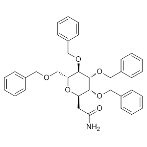 2-((2R,3R,4R,5R,6R)-3,4,5-tris(benzyloxy)-6-((benzyloxy)methyl)tetrahydro-2H-pyran-2-yl)acetamide