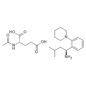 (S)-3-methyl-1-(2-(piperidin-1-yl)phenyl)butan-1-amine acetyl-L-glutamate