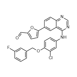 5-(4-((3-chloro-4-((3-fluorobenzyl)oxy)phenyl)amino)quinazolin-6-yl)furan-2-carbaldehyde