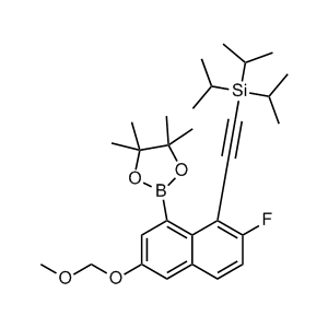 ((2-Fluoro-6-(methoxymethoxy)-8-(4,4,5,5-tetramethyl-1,3,2-dioxaborolan-2-yl)naphthalen-1-yl)ethynyl)triisopropylsilane