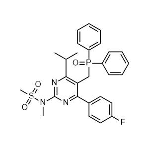 N-(5-((diphenylphosphoryl)methyl)-4-(4-fluorophenyl)-6-isopropylpyrimidin-2-yl)-N-methylmethanesulfonamide
