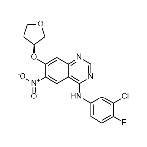 (S)-N-(3-chloro-4-fluorophenyl)-6-nitro-7-(tetrahydrofuran-3-yloxy)quinazolin-4-amine