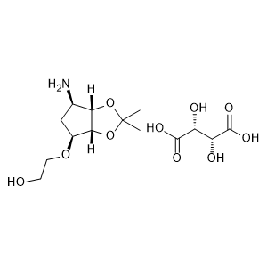 2-(((3aR,4S,6R,6aS)-6-Amino-2,2-dimethyltetrahydro-3aH-cyclopenta[d][1,3]dioxol-4-yl)oxy)ethanol (2R,3R)-2,3-dihydroxysuccinate