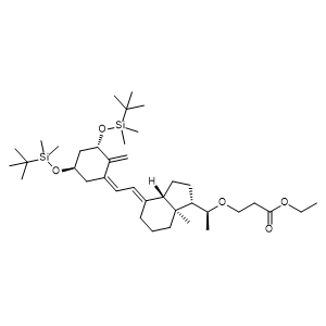Ethyl 3-((S)-1-((1S,3aS,7aS,E)-4-((Z)-2-((3S,5R)-3,5-bis((tert-butyldimethylsilyl)oxy)-2-methylenecyclohexylidene)ethylidene)-7a-methyloctahydro-1H-inden-1-yl)ethoxy)propanoate