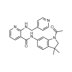 N-(1-acetyl-3,3-dimethylindolin-6-yl)-2-((pyridin-4-ylmethyl)amino)nicotinamide