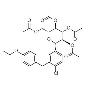(2R,3R,4R,5S,6S)-2-(acetoxymethyl)-6-(4-chloro-3-(4-ethoxybenzyl)phenyl)tetrahydro-2H-pyran-3,4,5-triyl triacetate