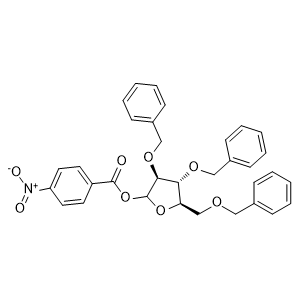 (3S,4R,5R)-3,4-bis(benzyloxy)-5-((benzyloxy)methyl)tetrahydrofuran-2-yl 4-nitrobenzoate
