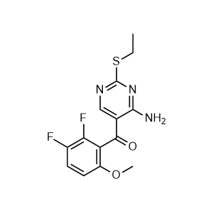 (4-Amino-2-(ethylthio)pyrimidin-5-yl)(2,3-difluoro-6-methoxyphenyl)methanone