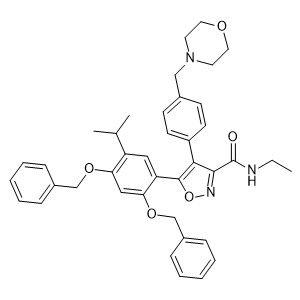 5-(2,4-bis(benzyloxy)-5-isopropylphenyl)-N-ethyl-4-(4-(morpholinomethyl)phenyl)isoxazole-3-carboxamide