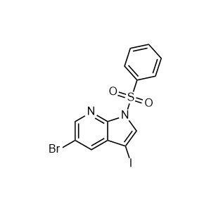 1-(Benzenesulfonyl)-5-bromo-3-iodo-1H-pyrrolo[2,3-b]pyridine