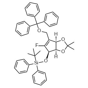 tert-butyl(((3aR,4R,6aR)-5-fluoro-2,2-dimethyl-6-((trityloxy)methyl)-3a,6a-dihydro-4H-cyclopenta[d][1,3]dioxol-4-yl)oxy)diphenylsilane