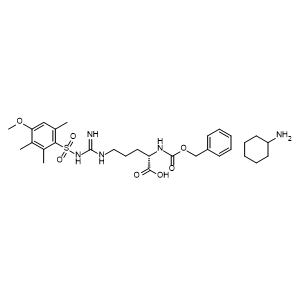 cyclohexanamine N2-((benzyloxy)carbonyl)-N<font face="Symbol">w</font>-((4-methoxy-2,3,6-trimethylphenyl)sulfonyl)-L-argininate