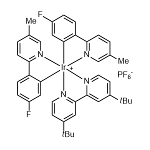 (4,4'-Di-tert-butyl-2,2'-bipyridine-κ2N1,N1')[bis[5-fluoro-2-(5-methyl-2-pyridinyl-κN)phenyl-κC1]]iridium hexafluorophosphate