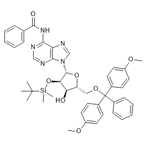 N-(9-((2R,3R,4R,5R)-5-((bis(4-methoxyphenyl)(phenyl)methoxy)methyl)-3-((tert-butyldimethylsilyl)oxy)-4-hydroxytetrahydrofuran-2-yl)-9H-purin-6-yl)benzamide