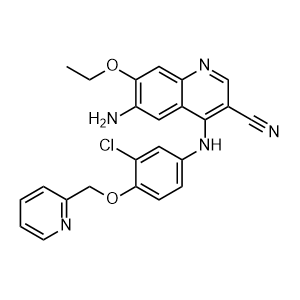 6-Amino-4-((3-chloro-4-(pyridin-2-ylmethoxy)phenyl)amino)-7-ethoxyquinoline-3-carbonitrile