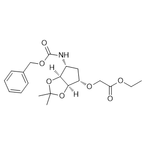 Ethyl 2-(((3aR,4S,6R,6aS)-6-(((benzyloxy)carbonyl)amino)-2,2-dimethyltetrahydro-3aH-cyclopenta[d][1,3]dioxol-4-yl)oxy)acetate