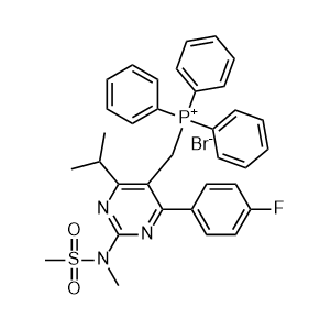 ((4-(4-fluorophenyl)-6-isopropyl-2-(N-methylmethylsulfonamido)pyrimidin-5-yl)methyl)triphenylphosphonium bromide