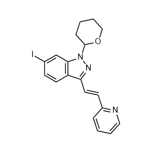 (E)-6-Iodo-3-(2-(pyridin-2-yl)vinyl)-1-(tetrahydro-2H-pyran-2-yl)-1H-indazole