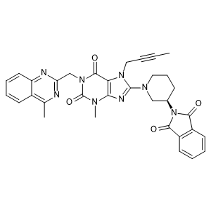 (R)-7-(But-2-ynyl)-8-(3-(1,3-dioxoisoindolin-2-yl)piperidin-1-yl)-3-methyl-1-((4-methylquinazolin-2-yl)methyl)-1H-purine-2,6(3H,7H)-dione