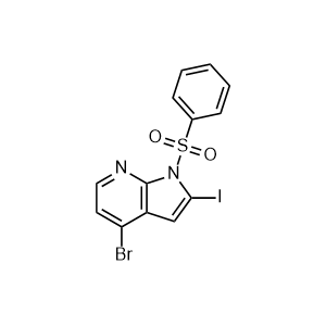 4-bromo-2-iodo-1-(phenylsulfonyl)-1H-pyrrolo[2,3-b]pyridine